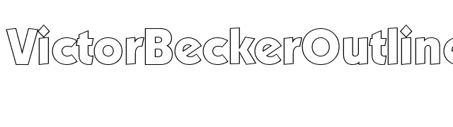 VictorBeckerOutline-ExtraBold-Regular font preview