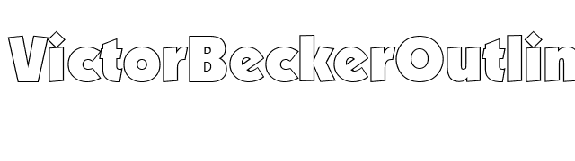 VictorBeckerOutline-Heavy font preview