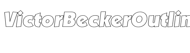 VictorBeckerOutline-Heavy-Italic font preview