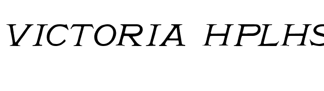 Victoria HPLHS font preview