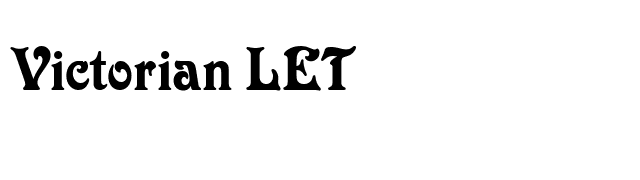 Victorian LET font preview