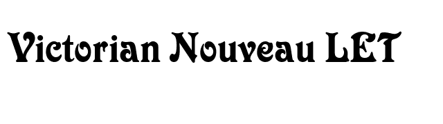 Victorian Nouveau LET font preview