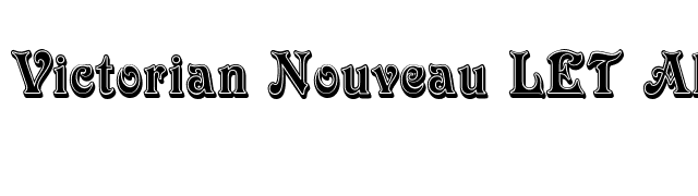 Victorian Nouveau LET Alt Shaded font preview