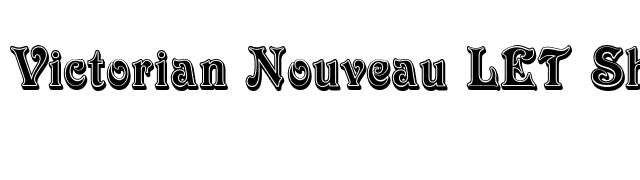Victorian Nouveau LET Shaded font preview
