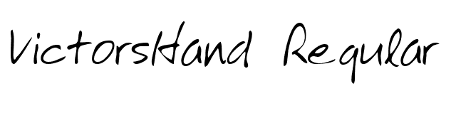 VictorsHand Regular font preview