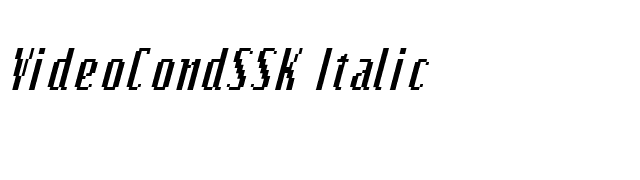 VideoCondSSK Italic font preview