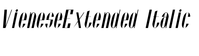 VieneseExtended Italic font preview
