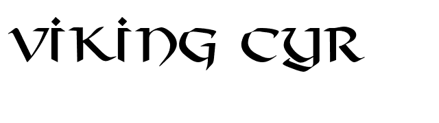 Viking Cyr font preview