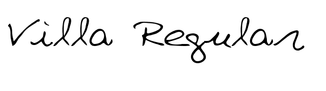 Villa Regular font preview