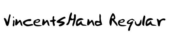 VincentsHand Regular font preview