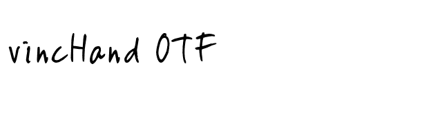 vincHand OTF font preview
