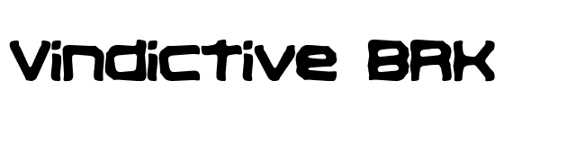 Vindictive BRK font preview