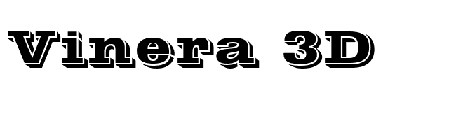 Vinera 3D font preview