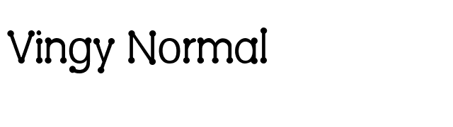 Vingy Normal font preview