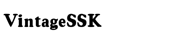 VintageSSK font preview