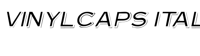 VinylCaps Italic font preview