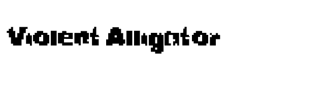 Violent Alligator font preview