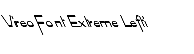 Vireo Font Extreme Lefti font preview