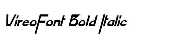 VireoFont Bold Italic font preview