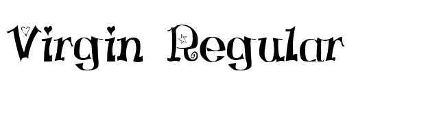 Virgin Regular font preview
