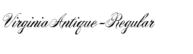 VirginiaAntique-Regular font preview