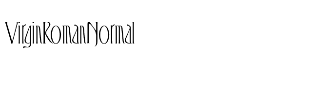 VirginRomanNormal font preview