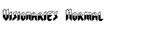 Visionaries Normal font preview