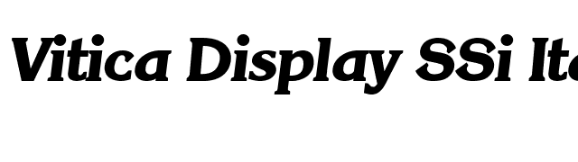 Vitica Display SSi Italic font preview