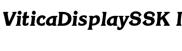 ViticaDisplaySSK Italic font preview
