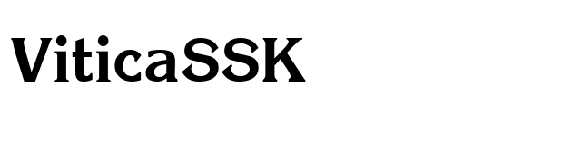 ViticaSSK font preview