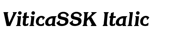 ViticaSSK Italic font preview