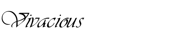 Vivacious font preview