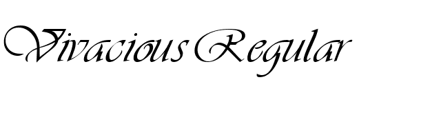 Vivacious Regular font preview
