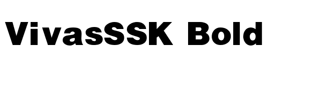 VivasSSK Bold font preview