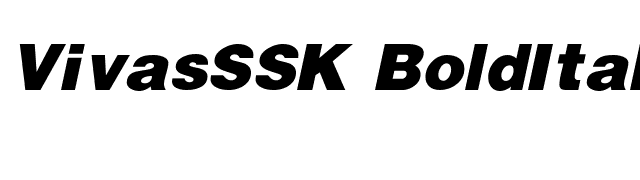 VivasSSK BoldItalic font preview
