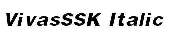 VivasSSK Italic font preview