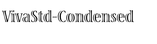 VivaStd-Condensed font preview