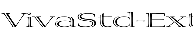 VivaStd-ExtraExtended font preview