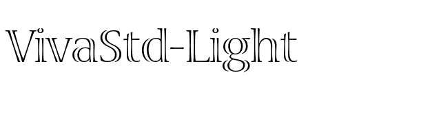 VivaStd-Light font preview