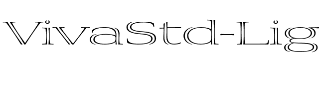 VivaStd-LightExtraExtended font preview
