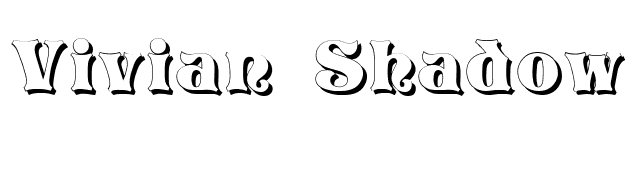 Vivian Shadow font preview