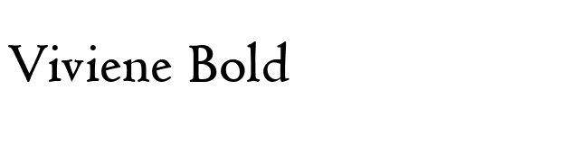 Viviene Bold font preview