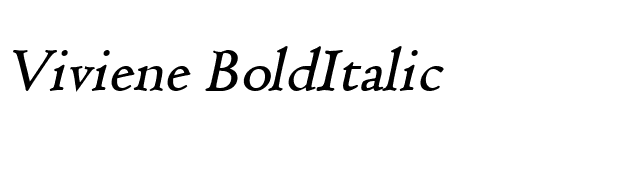 Viviene BoldItalic font preview