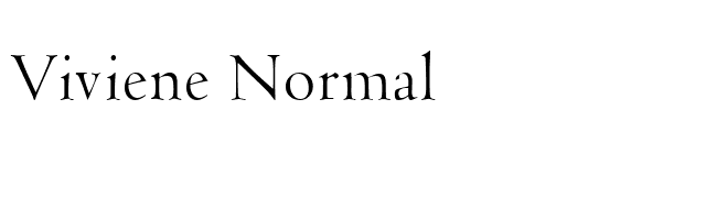 Viviene Normal font preview