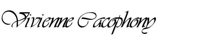 Vivienne Cacophony font preview