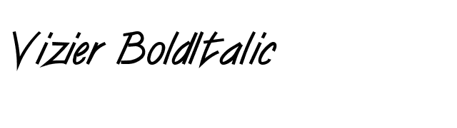 Vizier BoldItalic font preview