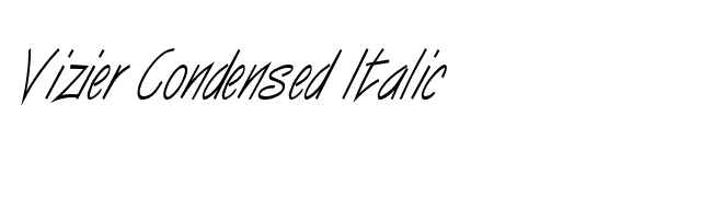 Vizier Condensed Italic font preview