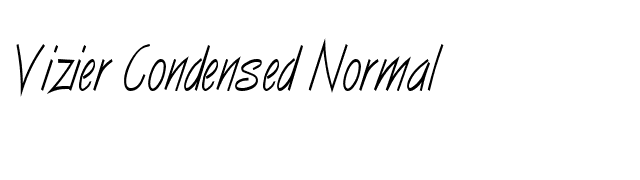 Vizier Condensed Normal font preview