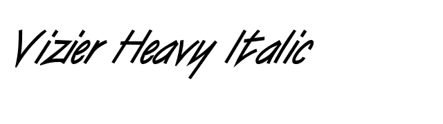 Vizier Heavy Italic font preview