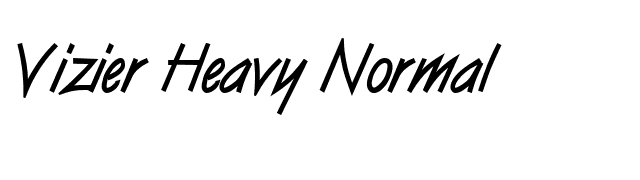 Vizier Heavy Normal font preview